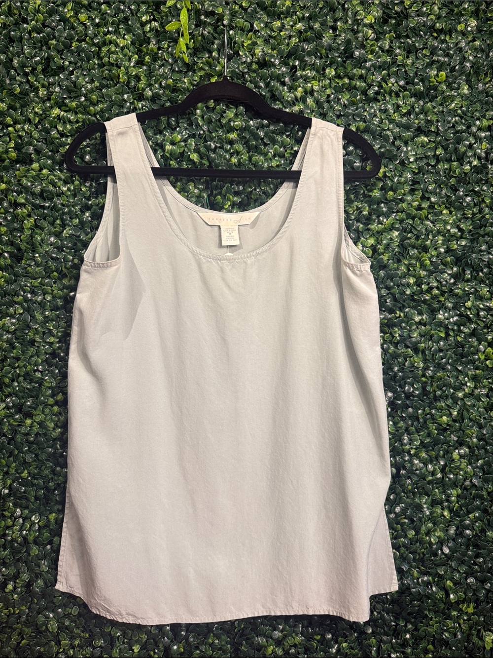 Vintage express Sleeveless Scoop Neck Tank Top - Light Beige